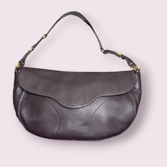 Cole Haan Dark Brown Leather Hobo Bag - Picture 1 of 9